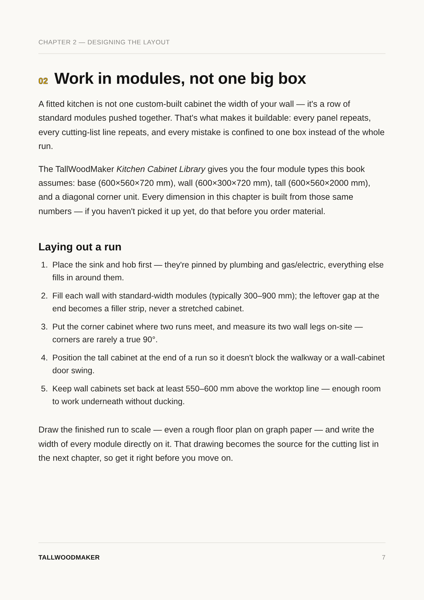 Sample page from My First Kitchen — Built Without a Workshop